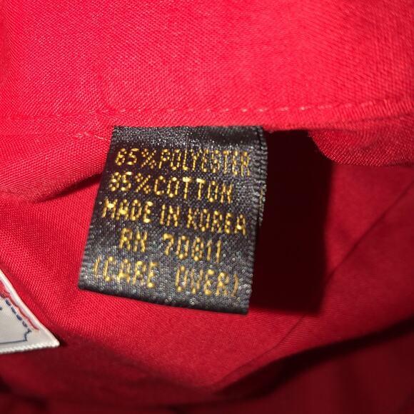 Vintage Needleworks, Etc red tuxedo shirt with map of Texas size medium - Picture 11 of 12